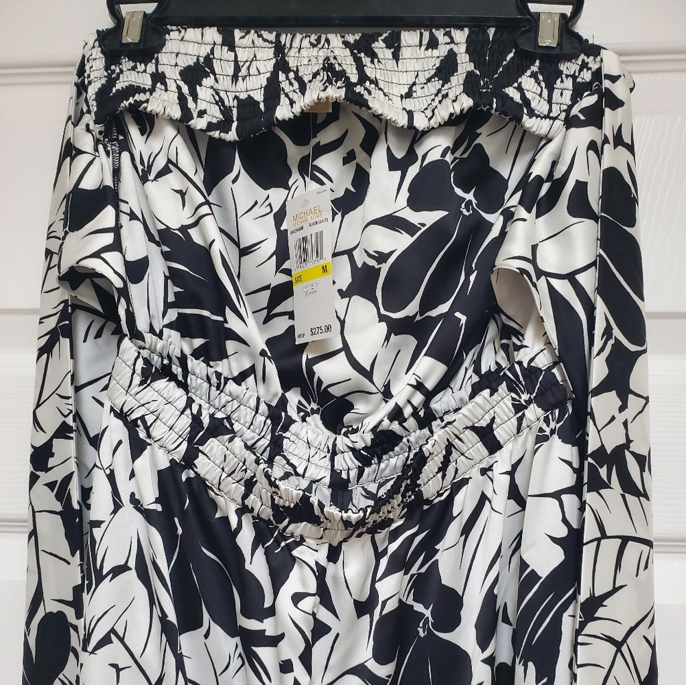 MICHEAL Michael Kors Satin Print Jumpsuit/Palm Print - Picture 7 of 9